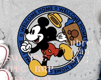 Création de Logo DVC Welcome Home * SVG * PNG Dxf sublimation * Cricut * Silhouette machine de découpe Disneyland Walt DisneyWorld Vacation Club membre
