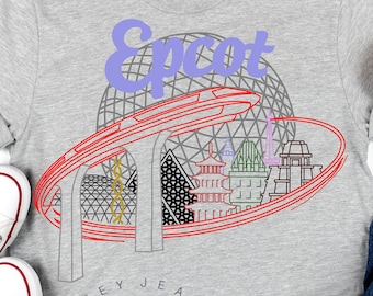 Epcot Skyline Design *SVG* PNG *Sublimation* Cricut Silhouette Cutting Machine Walt DisneyWorld Disneyland Hollywood Studios Magic Kingdom
