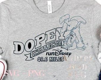 RunDisney Dopey Design *SVG* PNG Dxf Sublimation *Cricut* Silhouette Cutting Machine Walt DisneyWorld RunDopey Half Marathon Run 5k 10k