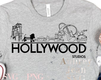 Hollywood Studios Skyline Design *SVG* PNG Sublimation *Cricut* Silhouette Studio Cutting Machine Epcot Animal Kingdom Magic Kingdom Mickey