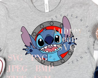 DCL Porthole Stitch Design *SVG* PNG  Sublimation *Cricut Silhouette Cutting Machine Walt DisneyWorld Disneyland Cruise Line Lilo and Stitch