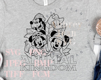 Animal Kingdom Safari Design *SVG* PNG Sublimation Cricut Silhouette Cutting Machine Walt DisneyWorld Disneyland Mickey Minnie Pluto Goofy
