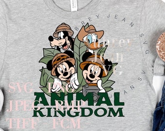 Animal Kingdom Safari Design *SVG* PNG Sublimation Cricut Silhouette Cutting Machine Walt DisneyWorld Disneyland Mickey Minnie Pluto Goofy