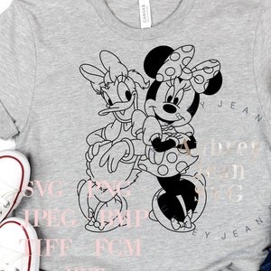 Minnie Daisy Duck Design * SVG * PNG Dxf Sublimation Cricut Silhouette Studio Machine de découpe Disneyland Walt DisneyWorld amis de la famille