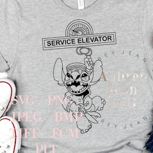 Projekt ściegu Tower of Terror *SVG* PNG Sublimacja *Cricut* Maszyna do cięcia sylwetki Epcot Hollywood Studios DisneyWorld Disneyland Lilo