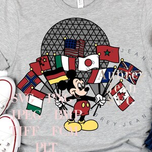 Epcot Flag Mickey Design *SVG* PNG DXF Sublimation *Cricut* Silhouette Studio Cutting Machine Walt DisneyWorld Disneyland Hollywood Studios