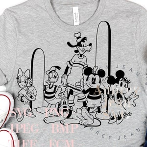 Fab 6 Surf Design *SVG* PNG Sublimation *Cricut* Silhouette Cutting Machine Aulani Castaway Cay DCL Cruise Mickey Minnie Donald Pluto Goofy