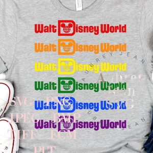 Orgullo Diseño Walt DisneyWorld *SVG PNG Dxf Sublimación Cricut Silhouette Studio Máquina de corte Disneyland Arcoíris LGBTQ+ Amor Mickey Minnie