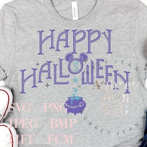 Happy Halloween Design SVG PNG Sublimation Cricut Silhouette Cutting Machine MNSSHP Mickeys Not So Scary Halloween Party Mickey Minnie Mouse