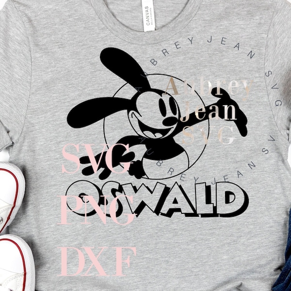 Oswald the Lucy Rabbit *SVG PNG Sublimation Cricut Silhouette Cutting Machine WDW Disneyland Walt DisneyWorld Mickey Minnie Steamboat Willie