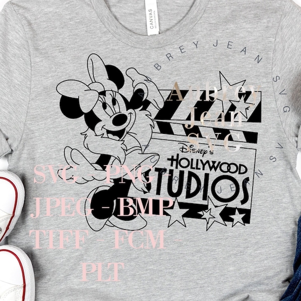 Hollywood Studios Minnie Design *SVG* PNG Sublimation *Cricut* Silhouette Studio Cutting Machine Walt DisneyWorld Disneyland Animal Kingdom