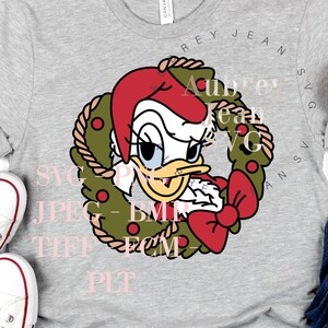 Christmas Wreath Daisy Duck Design SVG PNG Sublimation cricut ...