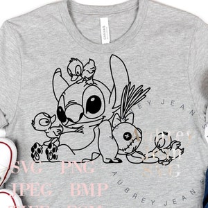 Lilo and Stitch Scrump Ducks ontwerp *SVG* PNG DXF-sublimatie *Cricut* silhouet snijmachine Walt DisneyWorld Disneyland Hawaii Aulani