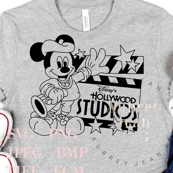 Hollywood Studios Director Mickey Mouse Design *SVG* PNG Dxf Printable Sublimation *Cricut* Silhouette Cutting Machine DisneyWorld Iron On