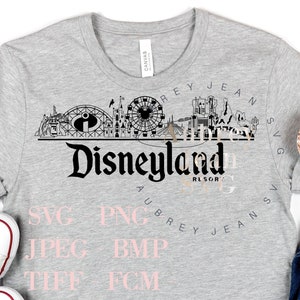 Disneyland Resort California Adventure Skyline Design *SVG* PNG Dxf Sublimation *Cricut* Silhouette Cutting Machine Pixar Avengers Campus CA