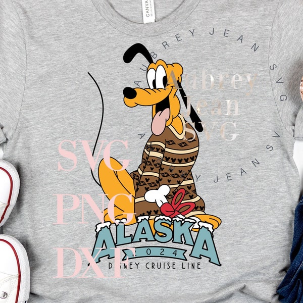 Alaska Cruise Line Pluto *SVG* PNG Dxf Sublimation Cricut Silhouette Cutting Machine Disneyland DisneyWorld DCL Anchor Sailor Ship Minnie