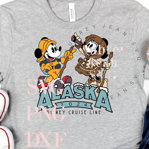 Alaska Cruise Line Mickey Minnie *SVG* PNG Dxf Sublimation Cricut Silhouette Cutting Machine Disneyland DisneyWorld DCL Anchor Sailor Ship