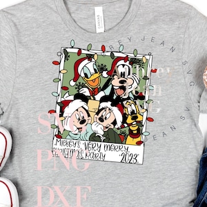 Christmas 2023 Disneyland Walt DisneyWorld Design *SVG* PNG Dxf Sublimation Cricut Silhouette Cutting Machine Holidays Holiday Mickey Minnie