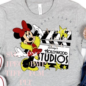 Hollywood Studios Minnie Design *SVG* PNG-sublimatie *cricut* Silhouette Studio-snijmachine Walt DisneyWorld Disneyland Animal Kingdom