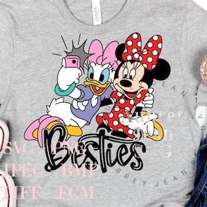 Besties ontwerp SVG Minnie Daisy Duck PNG sublimatie Cricut silhouet snijmachine DisneyWorld Best Friends Forever Bff vriend shirts