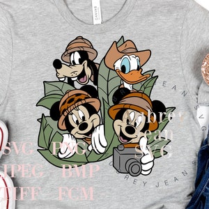 Safari Fab 4 Design *SVG* PNG Sublimation *Cricut* Silhouette Studio Cutting Machine Aubrey Jean SVG Animal Kingdom Mr Mouse Duck Silly Dog