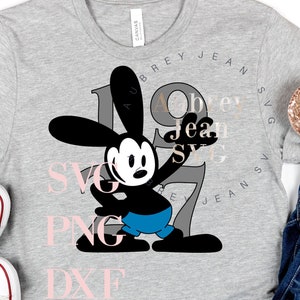 Oswald the Lucy Rabbit * SVG PNG Sublimation Cricut Silhouette Schneidemaschine WWW Disneyland Walt DisneyWorld Mickey Minnie Steamboat Willie