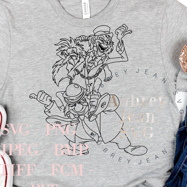 Diseño de fantasmas haciendo autostop en la mansión embrujada *SVG* PNG Dxf Sublimación Cricut Silhouette Studio Máquina de corte Walt DisneyWorld WDW Disneyland