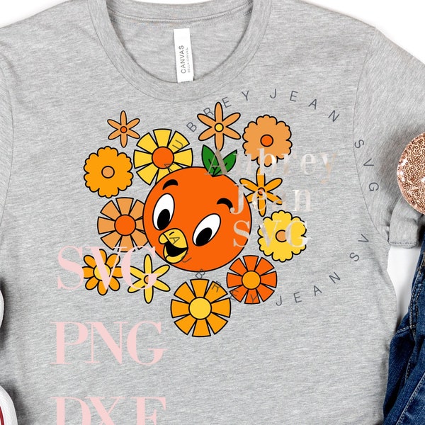 Orange Bird Epcot Flower and Garden Festival SVG PNG Sublimation Cricut Silhouette Cutting Machine Disneyland DisneyWorld Hollywood Studios