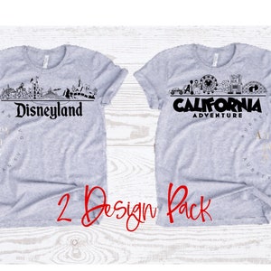 Disneyland CA Adventure Skyline 2 Design Pack *SVG* PNG Dxf Sublimation *Cricut* Silhouette Cutting Machine Galaxy's Edge Avengers Campus