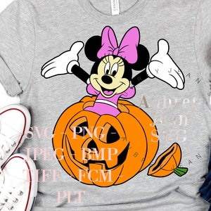 Pumpkin Minnie Design *SVG PNG Sublimation Cricut Silhouette Studio Cutting Machine MNSSHP Mickeys Not So Scary Halloween Party Mickey