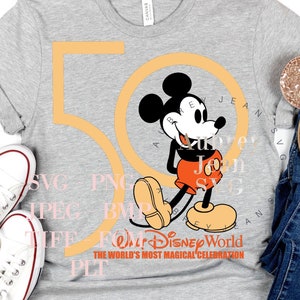 WDW 50th Anniversary Mickey Design *SVG* PNG Sublimacja *Cricut* Silhouette Studio Maszyna tnąca Epcot Magic Kingdom Hollywood Studios