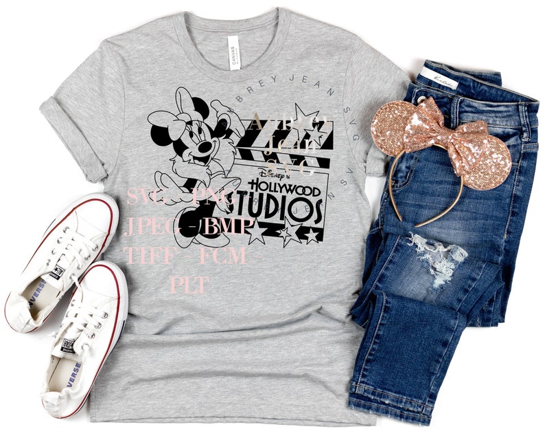 Hollywood Studios Minnie Design *SVG* PNG Sublimation *Cricut* Silhouette Studio Cutting Machine Walt DisneyWorld Disneyland Animal Kingdom image 1