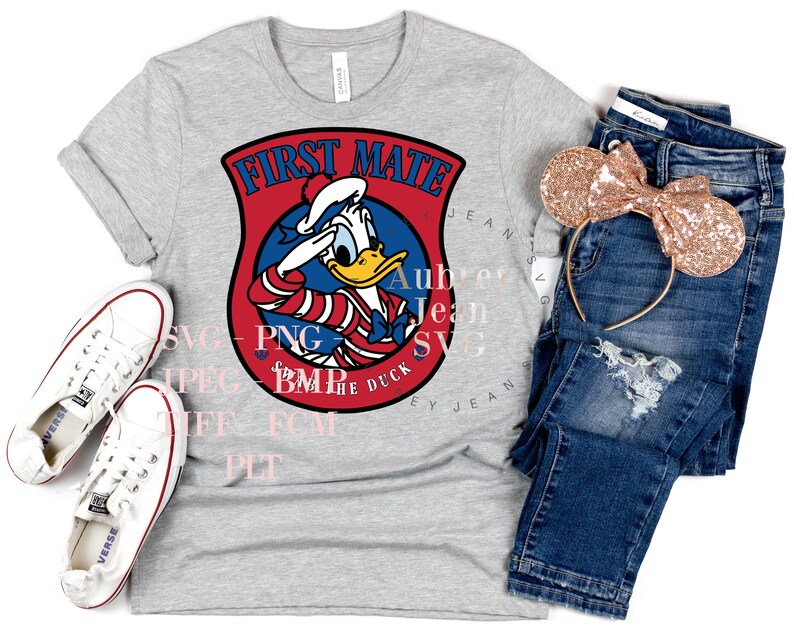DCL First Mate Donald Duck Design SVG PNG Bmp Dxf Sublimation Etsy