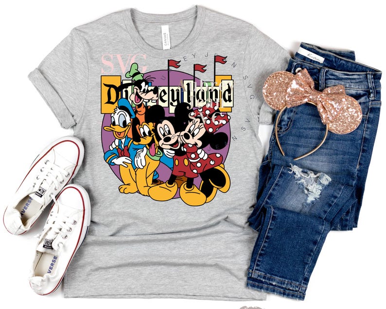 Disneyland Fab 5 Mickey Mouse SVG (Digital Download) – Family Matching Shirts image 1