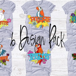 Tiki Room 6 Design Pack *SVG* PNG Sublimation *Cricut* Silhouette Cutting Machine DisneyWorld Disneyland Jose Pierre Fritz Tiki Birds Bird