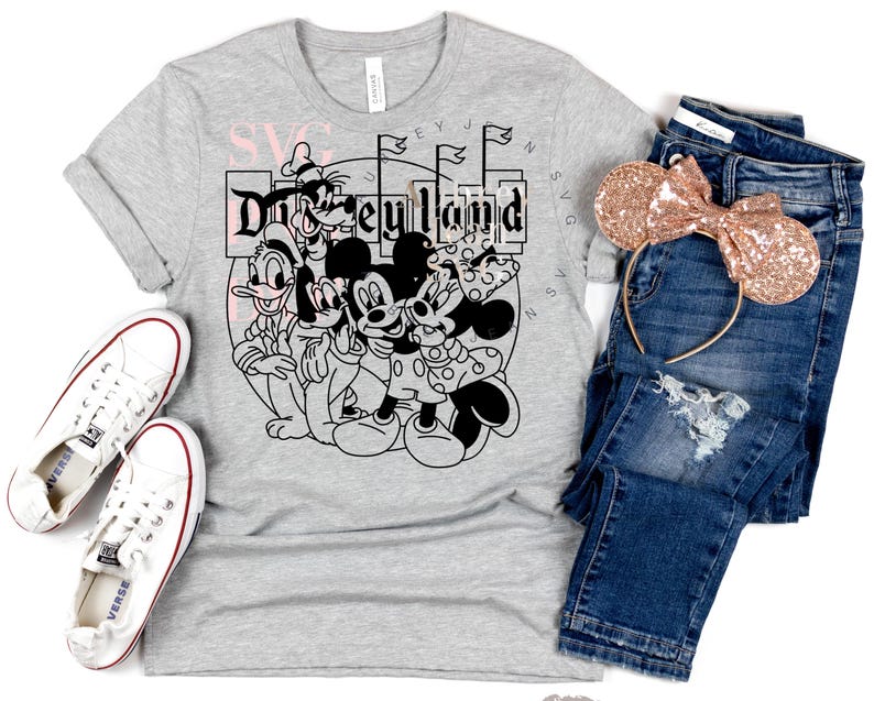 Disneyland Fab 5 Mickey Mouse SVG (Digital Download) – Family Matching Shirts image 2