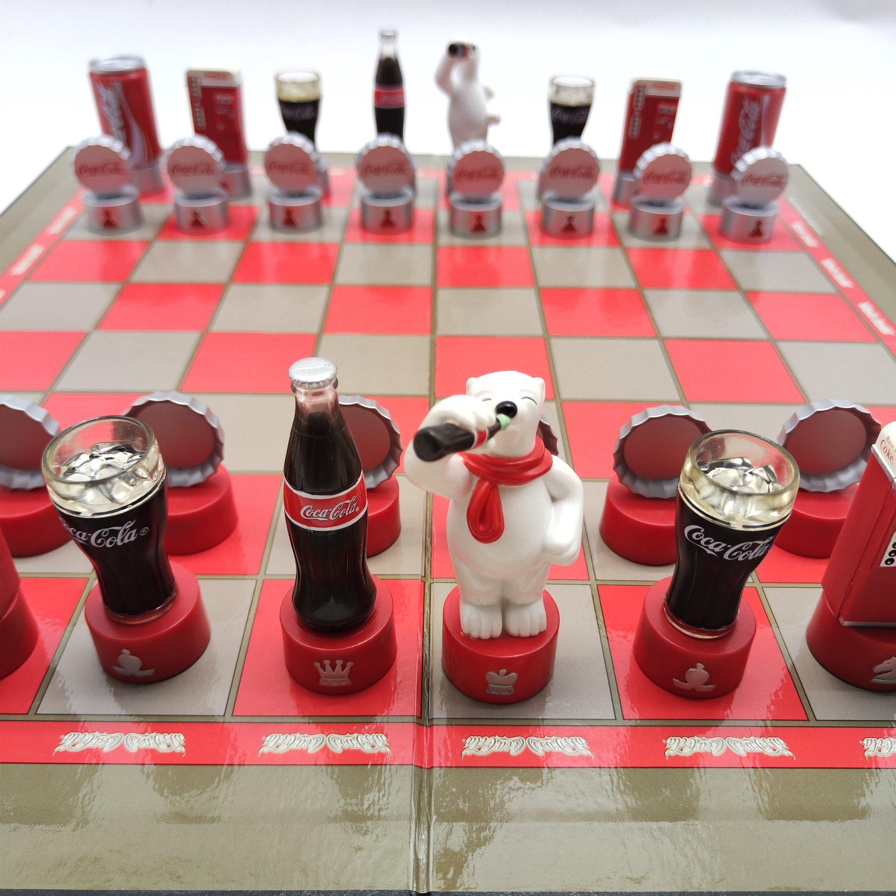 Coca-cola Chess Set | Collector's Chess Set With Coca-cola Pieces