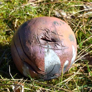 Ceramic sphere | Handmade | Unique piece | Artistic decorative object | Modern ceramic art