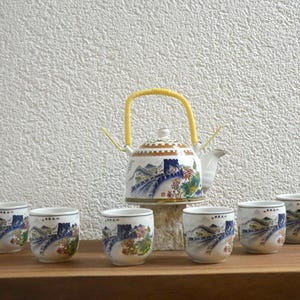 Service à thé avec 6 tasses et théière | Service à thé moderne | Porcelaine