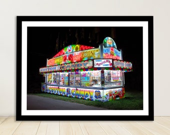 Carnival Food Booth Photo, Michigan County Fair Art Print