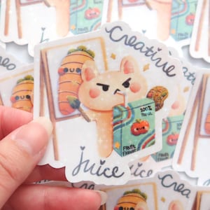 Sticker jus créatif mignon, stickers motivants kawaii, papeterie motivante