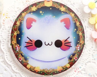 Joli sous-verre en acrylique, sous-verre chat kawaii, sous-verre espace, sous-verre Halloween en acrylique