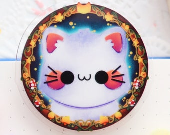 Joli clip pour reliure en acrylique, clip chat kawaii, clip pour journal spatial, clip de rangement Halloween