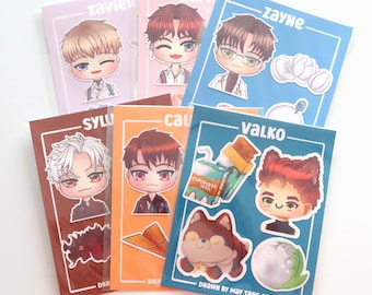 Love and Deepspace Sticker Set, LAD Stickers, Otome Die Cut Sticker