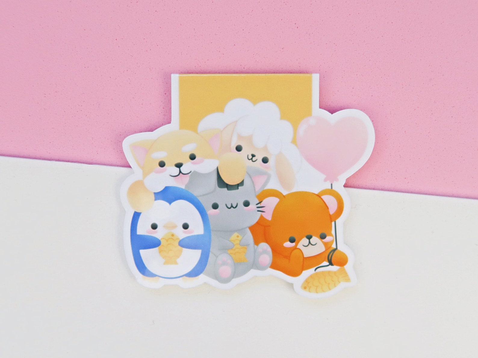 Cute Animal Magnetic Bookmark Kawaii Friends Bookmark Best | Etsy