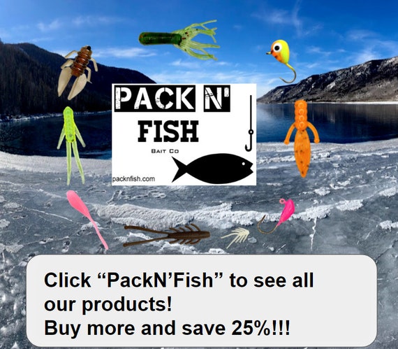 Buy 1 Mini Beaver Tail GLOW Multi-pack Ice Fishing Trout Crappie Perch  Plastic Custom Jigs Paddle Tail Grub Lot Gift Bulk Plastic Online in India  
