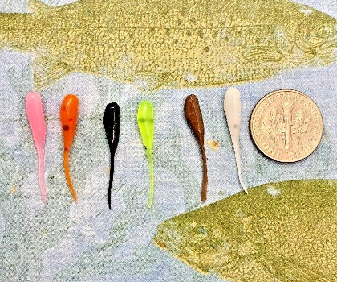 8 Esche Stinger Shads Da 1,2 Pollici Per Pesca Su Ghiaccio – Panfish, Crappie – 10 Colori Disponibili