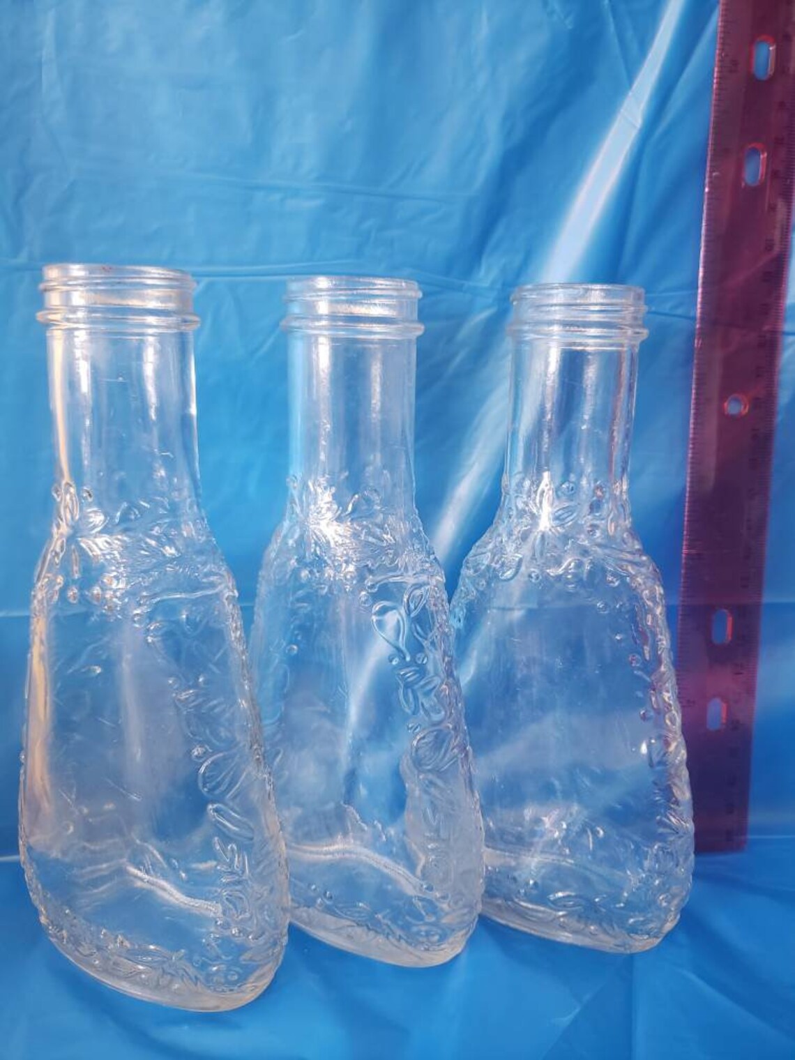 Vintage Salad Dressing bottles Set of three 3 matching. Etsy