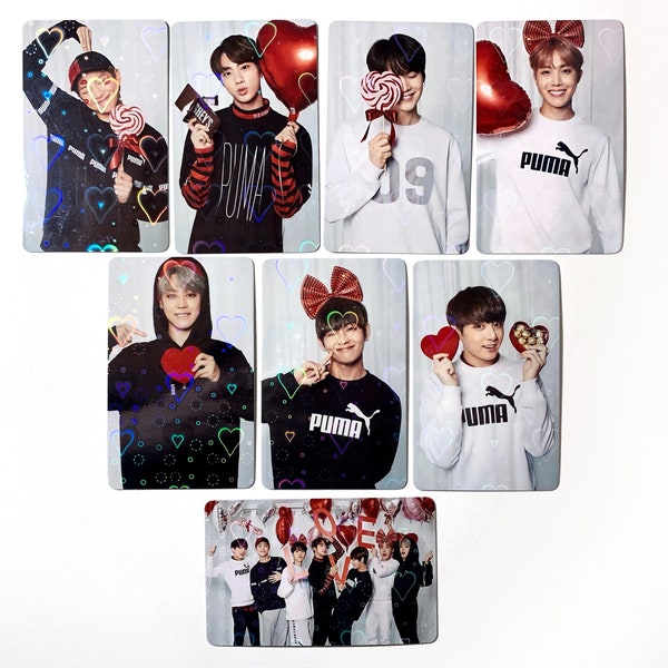 BTS Valentine's Day Holographic Photocards