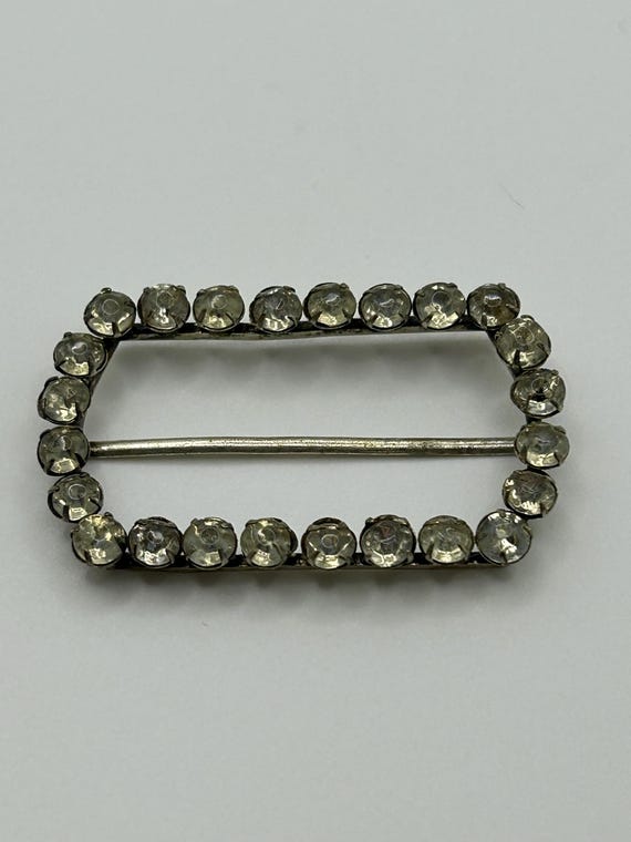 Antique Rectangular Clear Paste Buckle, Georgian … - image 5